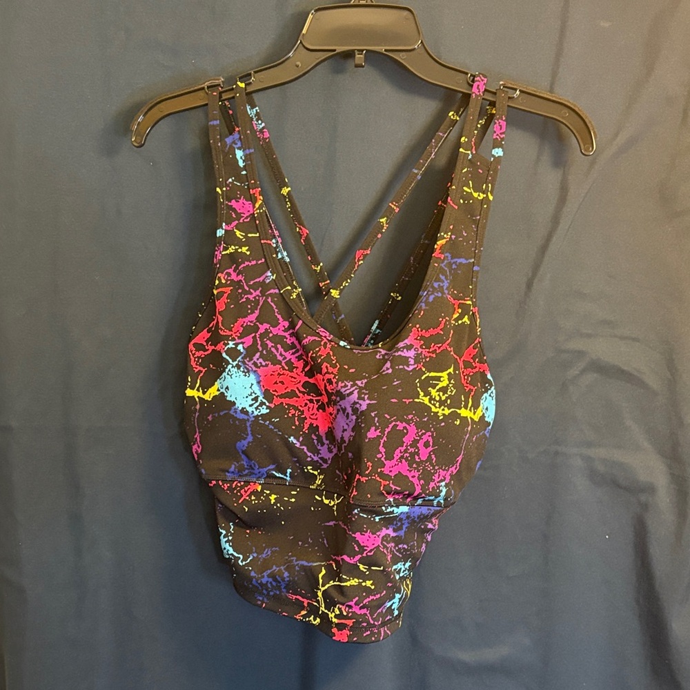 POP Fit Multicolor Splatter Crop Top